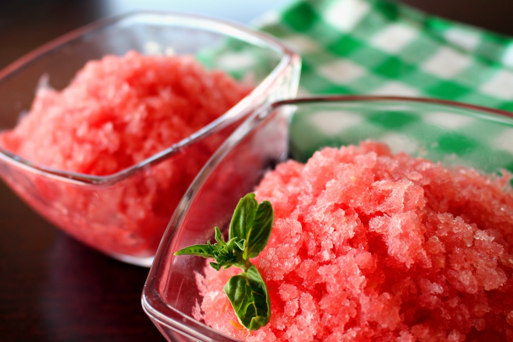 Watermelon Basil Granita